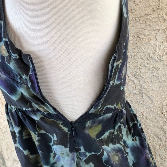 Creatures of Comfort Tie Strap Water Color Floral Dress With Pockets - Picture 8 of 13